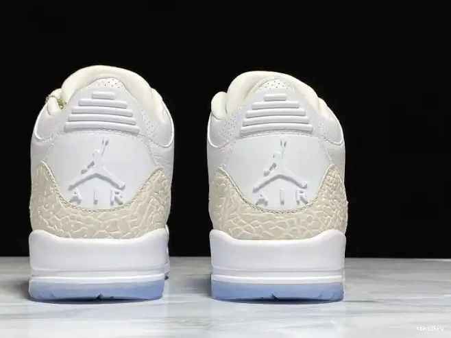Rep TBkick White Retro Triple Jordan 3 Air 136064-111 0420